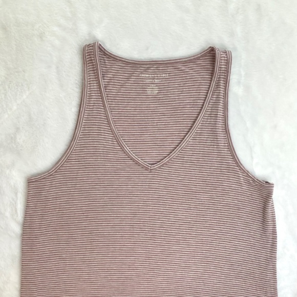NWOT American Eagle Pink Striped Soft and Sexy Tank - Picture 4 of 12